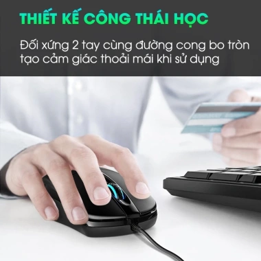 Chuột máy tính có dây SIDOTECH P20 Gaming Silent DPI 1.200, giá rẻ 93k, tắt âm, chống ồn cho laptop
