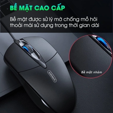 Chuột máy tính có dây SIDOTECH P20 Gaming Silent DPI 1.200, giá rẻ 93k, tắt âm, chống ồn cho laptop