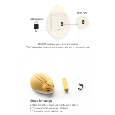 Chuột Quang Không Dây 2.4GHz 1.200dpi USB Hamster 3D Dễ Thương Giá 88.000đ 7 Chuột Quang Không Dây 2.4GHz 1.200dpi USB Hamster 3D Dễ Thương Giá 88.000đ 7