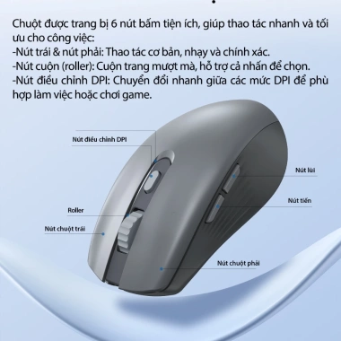 Chuột Quang Không Dây ROBOT M370 Tĩnh Âm, Cảm Biến Quang 20m - Giá Ưu Đãi 159.000 VND