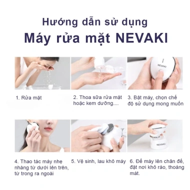 Chuột Rửa Mặt NEVAKI 4 trong 1 Tẩy Trang, Đẩy Tinh Chất, Nâng Cơ, Bảo Hành 365 Ngày 8 Chuột Rửa Mặt NEVAKI 4 trong 1 Tẩy Trang, Đẩy Tinh Chất, Nâng Cơ, Bảo Hành 365 Ngày 8