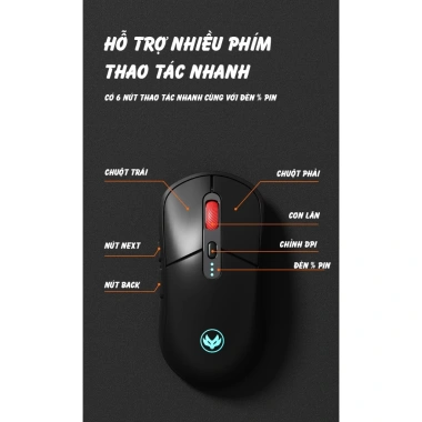 Chuột Silent Gaming Atas F30 Bluetooth 3 MODE - 50h liên tục - App Marco 212.000₫ 5