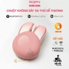 Chuột tai thỏ hồng Bluetooth không dây 2.4G Playrab, không tiếng ồn, màu hồng
