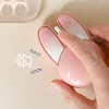 Chuột tai thỏ hồng Bluetooth không dây 2.4G Playrab, không tiếng ồn, màu hồng 4