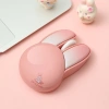 Chuột tai thỏ hồng Bluetooth không dây 2.4G Playrab, không tiếng ồn, màu hồng 6