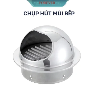 Chụp thông hơi inox 304 – Che mưa, ngăn côn trùng, hút mùi bếp, giá chỉ 42.000₫