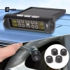 CISWGE 4 Cảm biến TPMS giám sát áp suất lốp LCD năng lượng mặt trời - Kiểm tra an ninh ô tô mới 4
