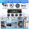 CISWGE 4 Cảm biến TPMS giám sát áp suất lốp LCD năng lượng mặt trời - Kiểm tra an ninh ô tô mới 6