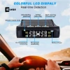 CISWGE 4 Cảm biến TPMS giám sát áp suất lốp LCD năng lượng mặt trời - Kiểm tra an ninh ô tô mới 7