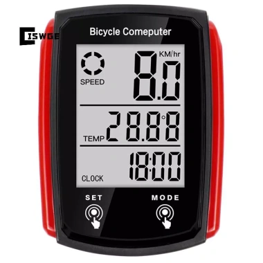CISWGE Đồng hồ tốc độ xe đạp LCD chống nước có dây màu đỏ - Giá ưu đãi 151,690₫ 10 CISWGE Đồng hồ tốc độ xe đạp LCD chống nước có dây màu đỏ - Giá ưu đãi 151,690₫ 10