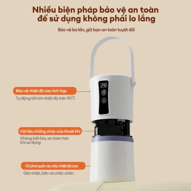 CkeyiN 3 in 1 máy sấy quần áo mini gấp gọn 360° sấy khí nóng, bảo vệ quá nhiệt JH018W - 281.000₫ 8