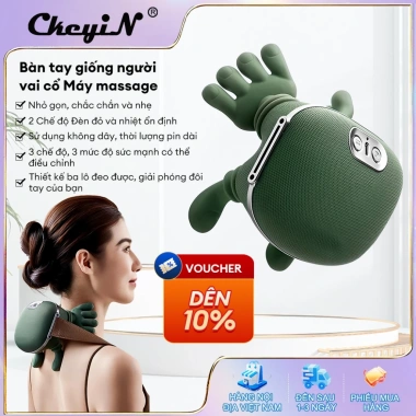 CkeyiN Máy Massage Cổ Vai Gáy Nhẹ 0,76kg Nhỏ Bằng Bàn Tay, Mô Phỏng Tay Thực - 789k