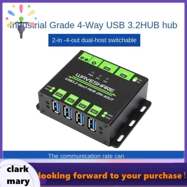 Clarkary Waveshare Hub USB3.2 Gen1 4 cổng 2IN-4OUT, chuyển mạch ngẫu nhiên, bảo vệ đa mạch, 5Gbps - 1.047.200₫