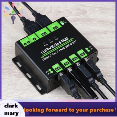 Clarkary Waveshare Hub USB3.2 Gen1 4 cổng 2IN-4OUT, chuyển mạch ngẫu nhiên, bảo vệ đa mạch, 5Gbps - 1.047.200₫