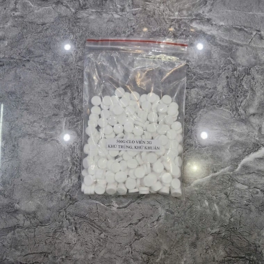 Clo viên 2g tan nhanh, khử trùng nước hồ bơi, bể phao, bể bạt, giá ưu đãi 59.000₫