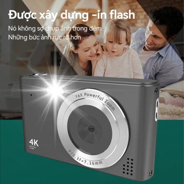 CLUBLU H15 Mini 4K 48MP CCD - Máy ảnh siêu nhẹ 16x Zoom, chống rung, phù hợp học sinh du lịch, giảm còn 540.000₫ 2