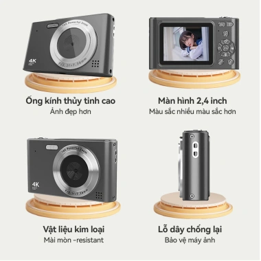 CLUBLU H15 Mini 4K 48MP CCD - Máy ảnh siêu nhẹ 16x Zoom, chống rung, phù hợp học sinh du lịch, giảm còn 540.000₫ 8