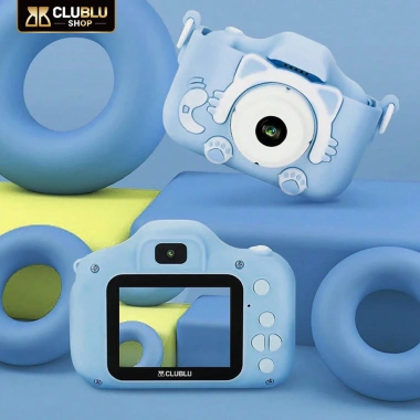 CLUBLU Máy Ảnh Kỹ Thuật Số Mini Mèo Camera-007 Cute Chụp Ảnh Quay Video Game Cho Bé Chống Sốc Giá 236.000 VND 2