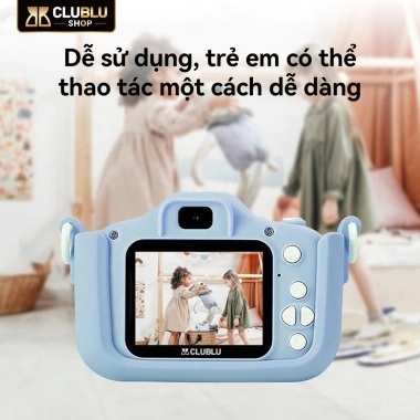 CLUBLU Máy Ảnh Kỹ Thuật Số Mini Mèo Camera-007 Cute Chụp Ảnh Quay Video Game Cho Bé Chống Sốc Giá 236.000 VND 5