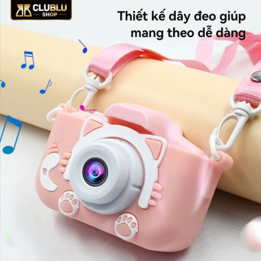 CLUBLU Máy Ảnh Kỹ Thuật Số Mini Mèo Camera-007 Cute Chụp Ảnh Quay Video Game Cho Bé Chống Sốc Giá 236.000 VND 8