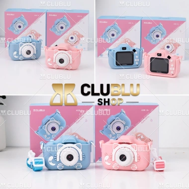 CLUBLU Máy Ảnh Kỹ Thuật Số Mini Mèo Camera-007 Cute Chụp Ảnh Quay Video Game Cho Bé Chống Sốc Giá 236.000 VND 9