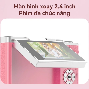 CLUBLU Máy Ảnh Mini Selfie 48MP HD Lật, Đèn LED, Giá 390.000 cho Học sinh