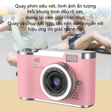 CLUBLU Máy Ảnh Mini Selfie 48MP HD Lật, Đèn LED, Giá 390.000 cho Học sinh