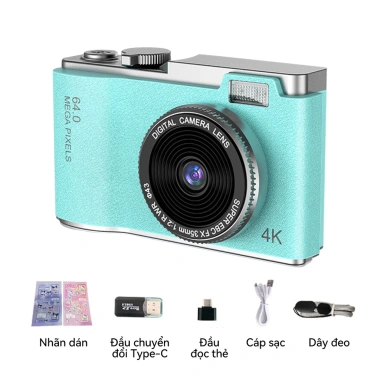 Clublu Máy Ảnh Retro 48MP Selfie Camera Kép Full HD Pin Lớn Đa Năng cho Học Sinh 390k 10