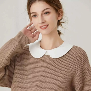 Cổ áo giả BOOCEAN bông nguyên chất trắng, cổ đứng thoải mái, dễ tháo lắp, giá 138.672 8