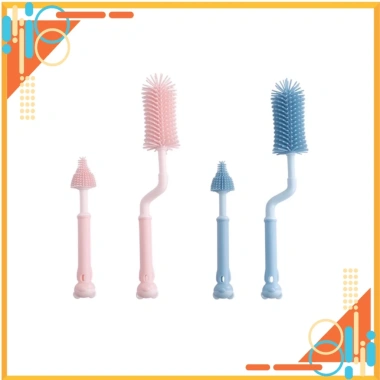 Cọ bình silicon 3 chi tiết tay cầm xoay 360° giá 45.000₫ - Đánh bóng nhanh, bám dính tốt