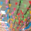 Cờ Bunting 80/100m Đa Màu - Biểu Ngữ Tam Giác DIY Trang Trí Tiệc Ngoài Trời 5