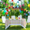Cờ Bunting 80/100m Đa Màu - Biểu Ngữ Tam Giác DIY Trang Trí Tiệc Ngoài Trời 6
