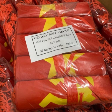 Cờ Dây Treo Sao Đảng Vải Lụa Dày Đỏ Tươi, Sao Vàng - Trang Trí Sự Kiện, Hội Trường, Lễ Tết 450k 7 Cờ Dây Treo Sao Đảng Vải Lụa Dày Đỏ Tươi, Sao Vàng - Trang Trí Sự Kiện, Hội Trường, Lễ Tết 450k 7