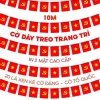 Cờ Dây Treo Trang Trí 10m In 2 Mặt Cao Cấp 20 Lá Xen Kẽ - Cờ Đỏ Tổ Quốc Giá 69k 2