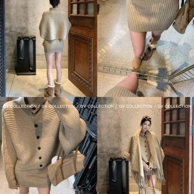 Cổ Đứng Ve Áo Len Dệt Kim - Set Áo Len & Half Dress Thời Trang Giá Ưu Đãi 135k 2 Cổ Đứng Ve Áo Len Dệt Kim - Set Áo Len & Half Dress Thời Trang Giá Ưu Đãi 135k 2