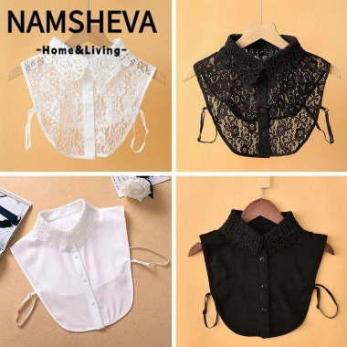 Cổ giả ren DIY tháo rời, nửa cổ áo sơ mi nữ bé gái - Giá ưu đãi 93.528 VND, phong cách thời trang trẻ em