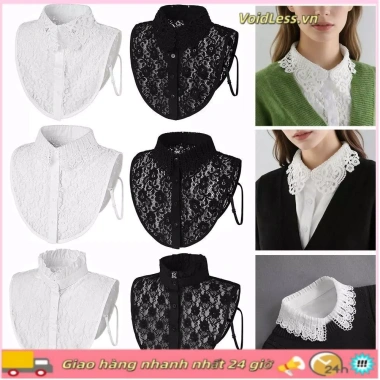Cổ giả Voidless trắng đen tháo rời - phụ kiện thời trang khăn choàng ren nữ & bé gái - giá ưu đãi 62.800đ Cổ giả Voidless trắng đen tháo rời - phụ kiện thời trang khăn choàng ren nữ & bé gái - giá ưu đãi 62.800đ