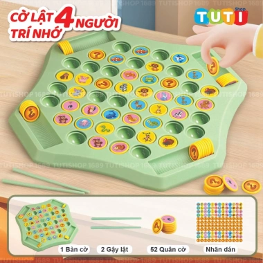 Cờ lật 52 quân - Luyện trí nhớ cho bé, tăng khả năng ghi nhớ, giá chỉ 110.000