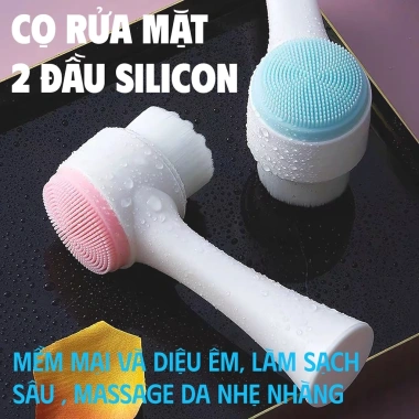 Cọ Massage Rửa Mặt Korea 2 Đầu 3D Gai Silicon - Mềm Mại, Làm Sạch Sâu, 25.800 VND Cọ Massage Rửa Mặt Korea 2 Đầu 3D Gai Silicon - Mềm Mại, Làm Sạch Sâu, 25.800 VND
