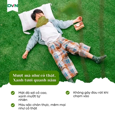 Cỏ Nhân Tạo S15C Đế Xanh Dày 2-3cm 15 Mũi - Thảm Cỏ Sân Vườn, Ban Công, Giá 150k 4