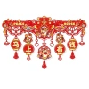 Cờ rèm cửa đa màu sắc 2.026 Nhân vật ngựa Trung Quốc, năm âm lịch, nhãn dán vải lanh, chỉ 105.408 VND 10