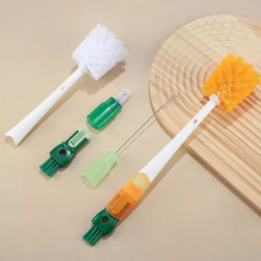 Cọ rửa cốc đa năng 5 trong 1 tháo rời, tay dài, màu cam‑xanh, 7×36cm – giá 30.770₫ 4