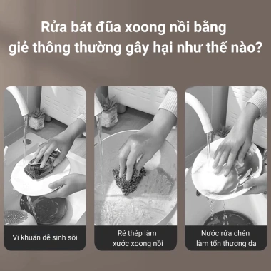 Cọ Rửa Nồi Cán Dài Đa Năng Có Bình Chứa Nước Rửa - Nhận Hàng Trước Tết Giá 56k 4