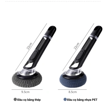 Cọ Rửa Nồi Cán Dài Đa Năng Có Bình Chứa Nước Rửa - Nhận Hàng Trước Tết Giá 56k 10