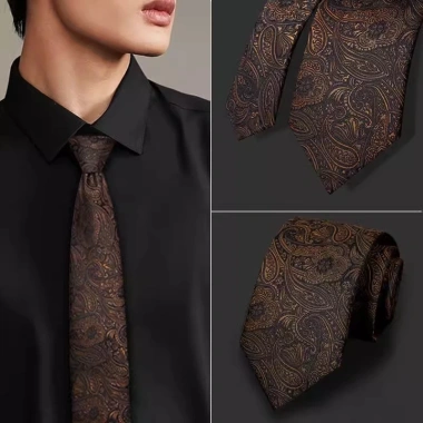 Cổ vạt nam 7cm rộng họa tiết paisley thời trang, chất liệu mềm, giảm giá 123.120 VNĐ