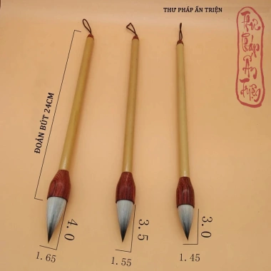 Cọ Viết Thư Pháp Bút Lông Cổ Pháp Toán Đầu Vương Lông Thỏ & Lông Dê Cao Cấp 5