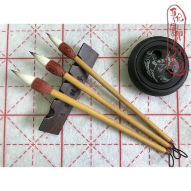 Cọ Viết Thư Pháp Bút Lông Cổ Pháp Toán Đầu Vương Lông Thỏ & Lông Dê Cao Cấp 9