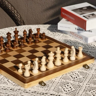 Cờ Vua Gỗ Nam Châm Cao Cấp - Phát Triển Trí Tuệ Trẻ Em, Giá ưu đãi 125.000 VND