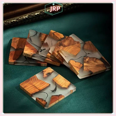 Coaster Gỗ Trà JRP Nhật Bản - Nhựa Cách Nhiệt, Gioăng Trà, Giá 100.332 VND
