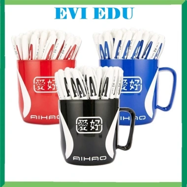 Cốc 48 cây bút gel Chữ A Aihao Hoa Việt loại 1 viết êm trơn giá ưu đãi 42.000₫